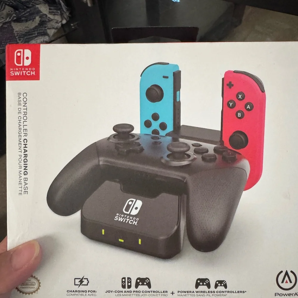 Nintendo Black and Red Controller Charging Grip